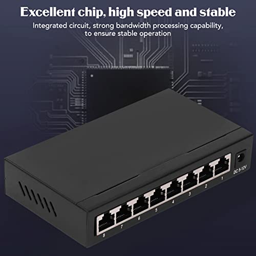 Ethernet Switch, 8 Port Network Hub Stable Transmission for Home and Office (100M) 5