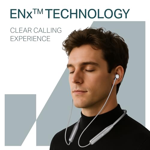 boAt 2025 Launch Rockerz 113, 40H Battery, Dual Pair, Fast Charge, ENx Tech, Stream Ad Free Music via App Support, Magnetic Buds, Bluetooth Neckband, Wireless with Mic in Ear Earphones (Ash Grey) 5