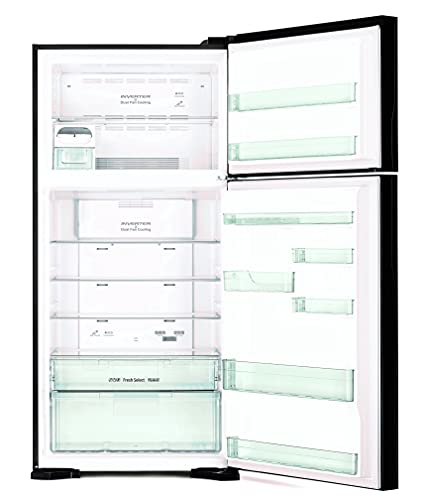 Hitachi 601 L 2 Star Frost Free Inverter Double Door Refrigerator (R-VG660PND7, Glass Grey) 3