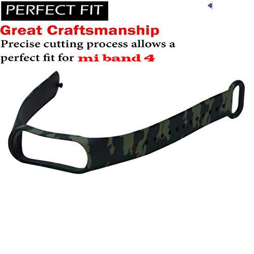 ACUTAS Sports Soft Silicone Durable TPU Wristband Lightweight Strap for XIAOMI MI Band 4 (Army Green) 4