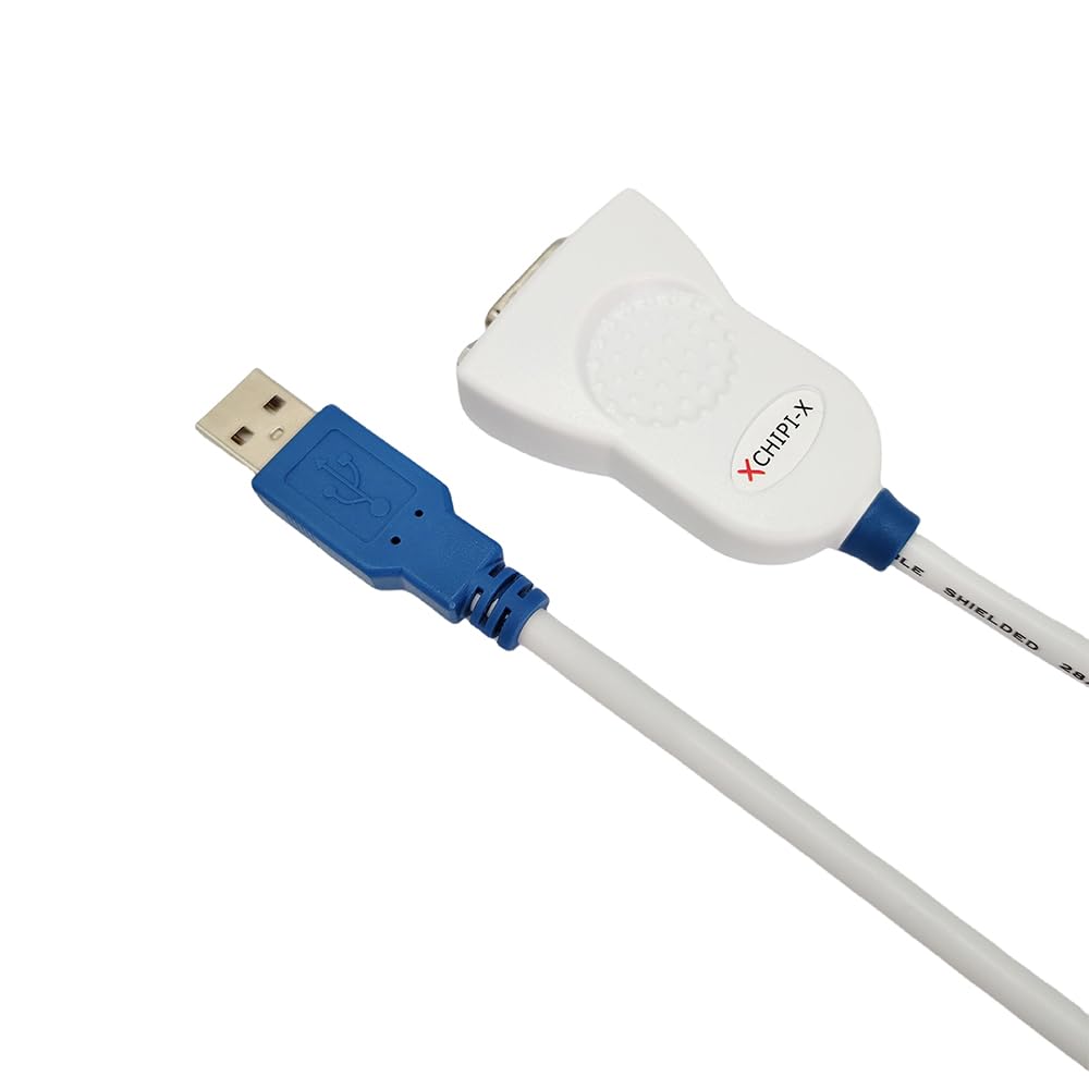 Feanteek USB to RS232 Adapter Cable CHIPI-X10 with FT232R Chip USB to DB9 Serial Cable for Windows 11,10, 8, 7, Vista, XP,Linux and Mac OS(10CM) 3