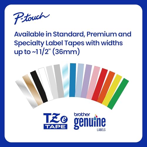 Brother Genuine P-Touch, TZe2412PK, 2 Pack of Label Tape, Black Font On White Label, TZe241,Black on White 4
