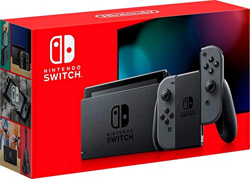 Nintendo 2020 Premium Switch 32GB Console Family Essential Bundle - Gray Joy-Con, Super Mario Odyssey, Red Dual Joy-Con Charger, TMLTT 128GB MicroSD Card, HDMI Cable 3