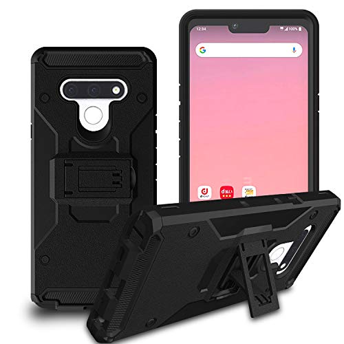 Chuangxinfull Stylo 6 Holster case, Belt Clip (Rubberized Grip) Slim Fit Protective Cover with Kickstand, Combo Shell Holder for Stylo 6 2020 2
