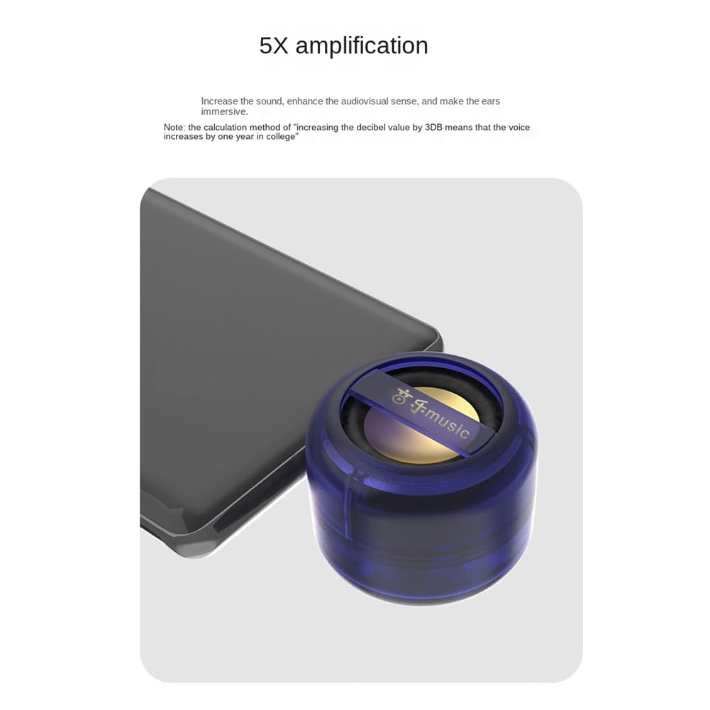 korvre Portable Mini Speaker Universal Type-C Sound Box Type-C Plug in Mobile Phone Amplifier External Wired Home Clear 3