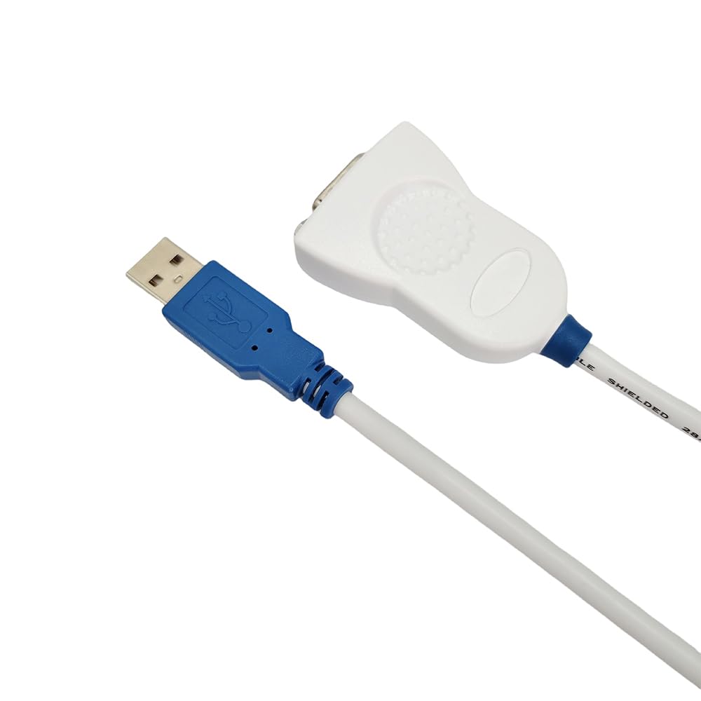 Feanteek USB to RS232 Adapter Cable UC232R-10 with FT232R Chip USB to DB9 Serial Cable for Windows 11,10, 8, 7, Vista, XP,Linux and Mac OS(10CM) 3