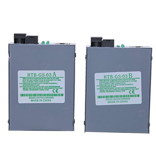 5KM Long Distance SC Fiber Media Converter, Ultra Low Latency 1310-1550nm Wavelength for Data Line Speed Forwarding, US Plug 110-240V (HTB-GS-03AB) 6