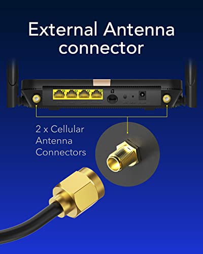 Cudy New AC1200 Unlocked 4G LTE Modem Router with SIM Card Slot, 1200Mbps Mesh WiFi, EC25-AFX Qualcomm Chipset, Detachable Cellular Antennas, DDNS, VPN, LT500D 5