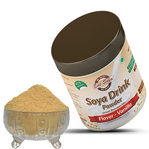 Eat Soya...BE SMART EAT SMART Soy Drink Powder 400gm - Vanilla, Plain (Sugar Free) Vegan - Non GMO - 45% Protein (Pack of 2) 6