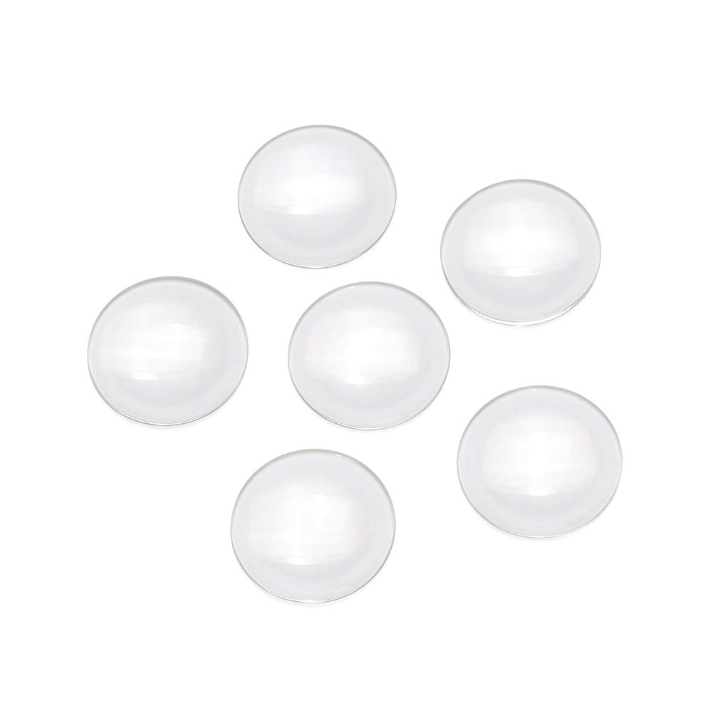 Craftdady 50Pcs Transparent Clear Glass Cabochons 34.5-35mm Flat Back Half Round Dome Tiles for Photo Pendant Jewelry Craft Making 6