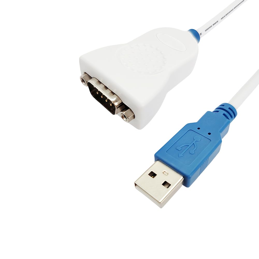 Feanteek USB to RS232 Adapter Cable UC232R-10 with FT232R Chip USB to DB9 Serial Cable for Windows 11,10, 8, 7, Vista, XP,Linux and Mac OS(10CM) 4