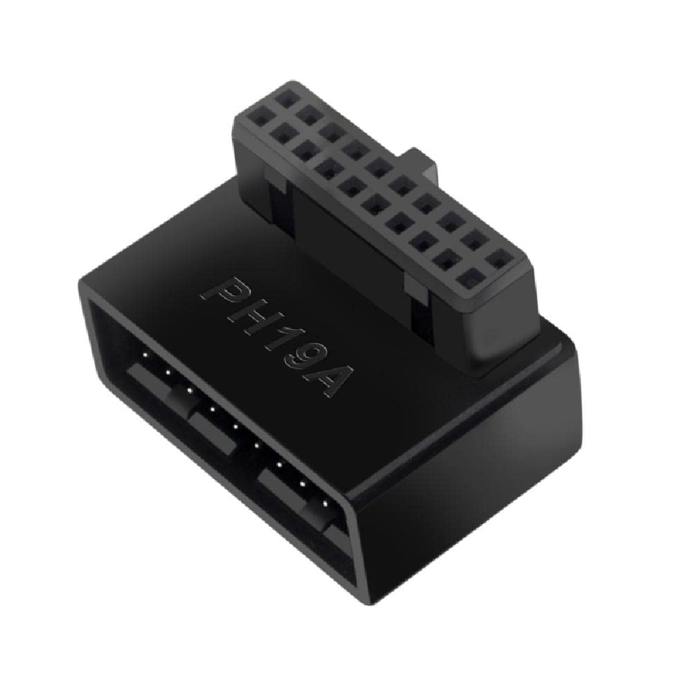USB 3.0 90 Degree Motherboard Adapter 19 Pin/20 Pin Extension Adapter Socket for Desktop Motherboard Motherboard Header Extension 90 Degree Adapter 1