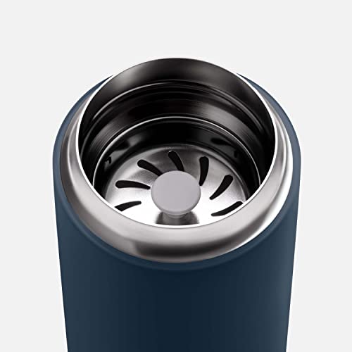 Fellow 16 oz Carter Move Travel Mug - Vacuum-Insulated Stainless Steel Travel Coffee Mug - Coffee Tumbler with Ceramic Interior and Splash Guard - Stone Blue 2