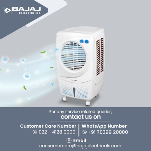 Bajaj PX97 Torque New 36L Personal Air Cooler For Room| DuramarinePump| 1 Year Warranty| TurboFan Technology| Powerful Air Throw| 3-Speed Control| Portable Air Cooler For Home| White 3