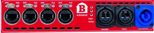 BARNCOLOR 4 x Ethernet; Color RED (1470, 1490, 1510, 1530). Power Cable NOT Included; Order BC-PowerCable-US for USA Operation. 2