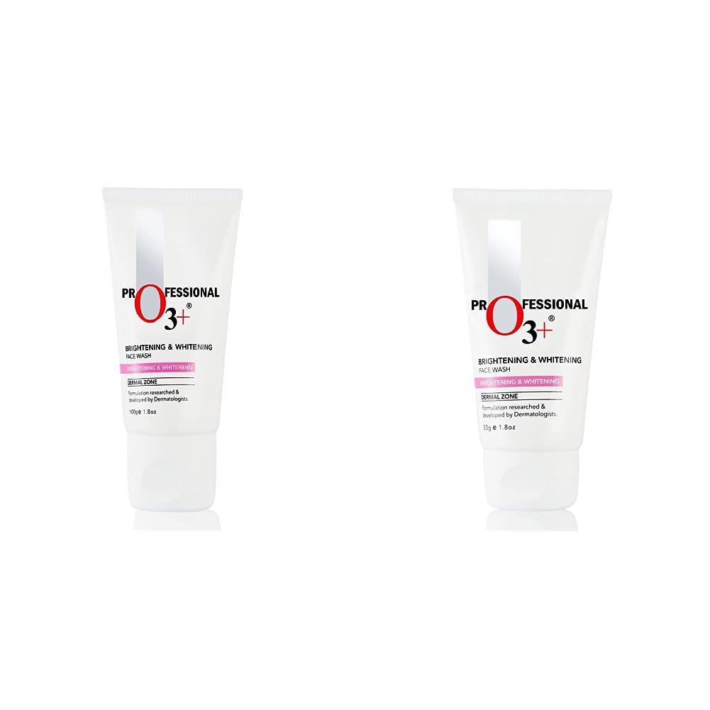 O3+ Brightening & Whitening Face Wash with Cucumber and Aloe Vera Extracts (100ml) & O3+ Brightening and Whitening Face Wash, 50g Combo 1