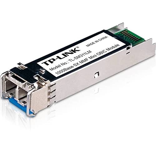 TP-Link TL-SM311LM Gigabit SFP Module, Multi-Mode, MiniGBIC, LC Interface, Up to 550/275m Distance - for Data Networking - 1 x 1000Base-SX 1