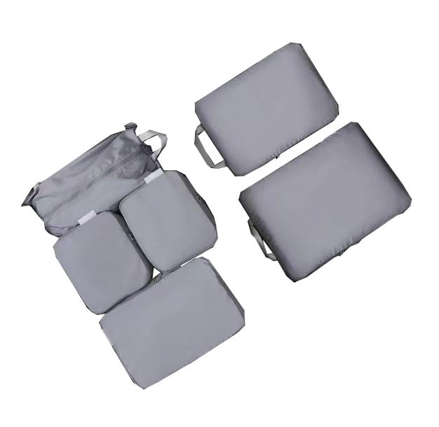 The Organizer 6-Piece Set Is Dustproof and Waterproof, With Exquisite Details Designed to Make Your Travel Experience More Convenient and Comfortable! (Gray) 1