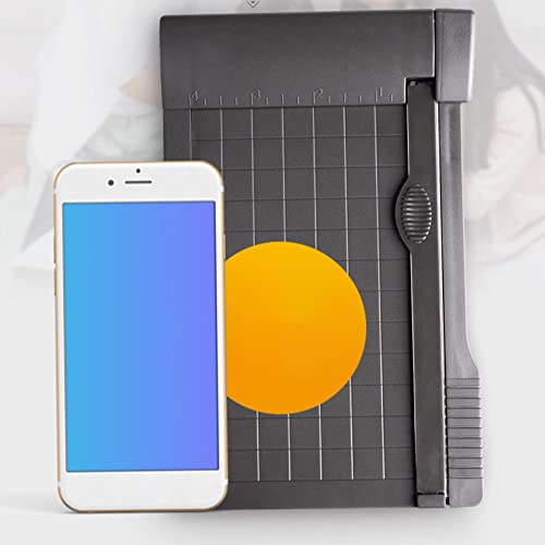 ikasus Paper Cutter Mini Photo Cutter Grid Line Panel Scale Paper Cutter Guillotine Paper Trimmer for Cardstock Cardboard Laminating Sheet Photo Label Cutting Making for Office School Photo Studio 5