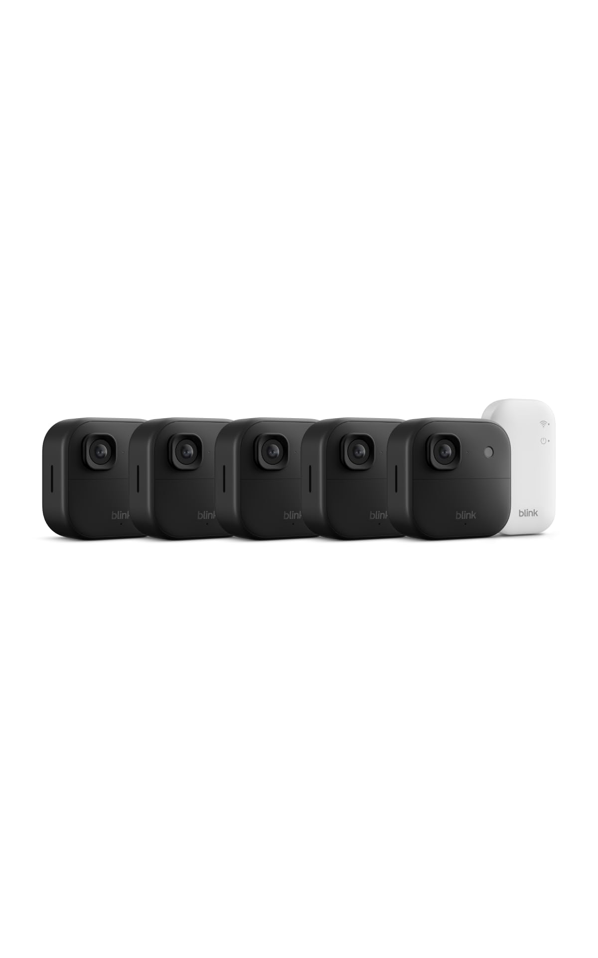 Blink Outdoor 2K+ (newest model) — Wireless smart security camera, 2K video resolution, enhanced audio, two-year battery. Sync Module Core included — 5 camera system (Black) 1