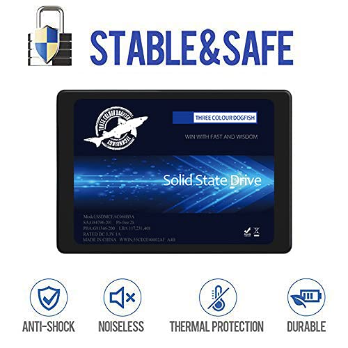 Dogfish 512GB 2.5" Internal SSD, 3D NAND Solid State Drive, SATA III 6Gb/s 2.5 inch 7mm (0.28”), Read up to 550MB/s - (2.5 512GB) 5