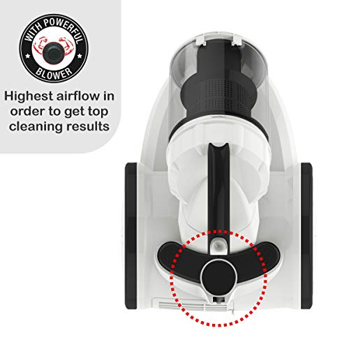 Inalsa Vacuum Cleaner Bagless Cylinder Zeus-1400W with HEPA Filter, Blower Function, Powerful Suction & High Energy Efficiency| 1.5 L Dust Box Capacity| 2 Years Warranty, (White/Grey) 2
