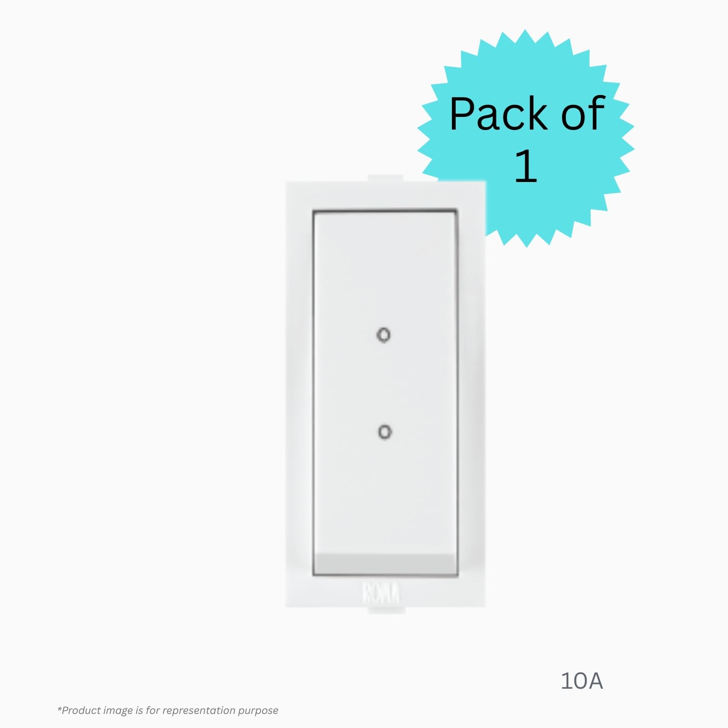 Anchor by Panasonic Roma Classic 10AX One Way Switch, 2 Module Switch for Low to Medium Power Appliances, 10 Years on Site Warranty (21022) 3