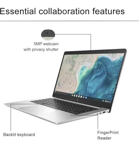 HP Elite C640 G3 Chromebook Plus (14" FHD, Intel i5-1245U vPro, 8GB RAM, 1TB SSD, 10-Core (>i7-1165G7)) Enterprise Laptop for Business, College, Backlit, Fingerprint, 2x Thunderbolt 4, Chrome OS 5