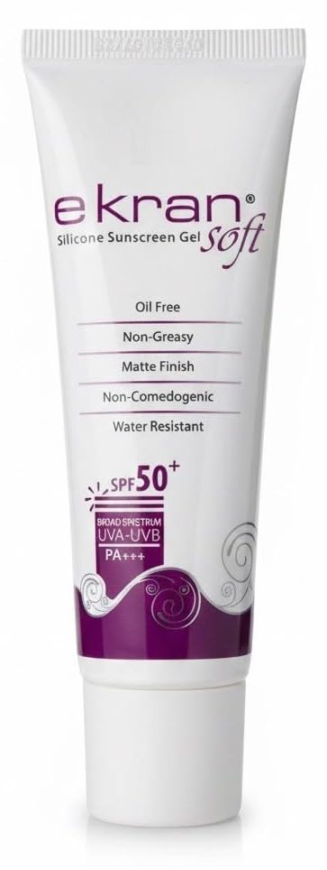 Ekran Soft Silicone Sunscreen Gel SPF 50+ | Oil-Free, Non-Greasy, Matte Finish, Water-Resistant, Non-Comedogenic | Broad Spectrum UVA-UVB PA+++ – 50g 3