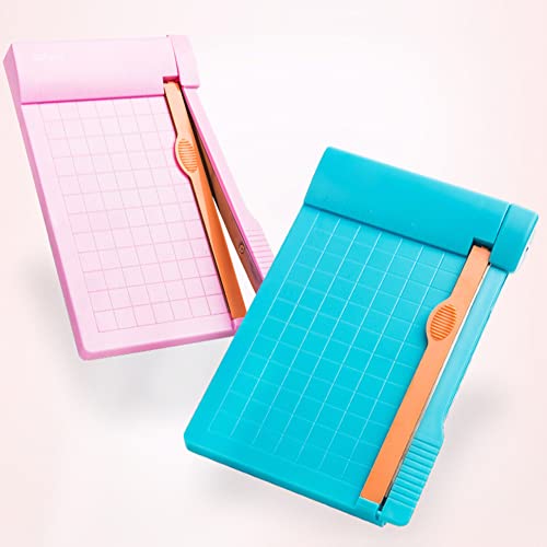 ikasus Paper Cutter Mini Photo Cutter Grid Line Panel Scale Paper Cutter Guillotine Paper Trimmer for Cardstock Cardboard Laminating Sheet Photo Label Cutting Making for Office School Photo Studio 6