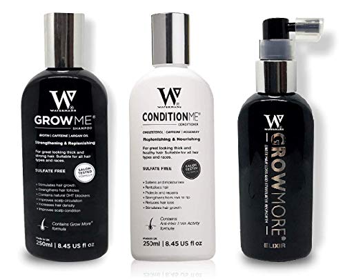 Watermans Hair Growth Shampoo, Conditioner and Elixir for Men and Women - Combo Pack 1