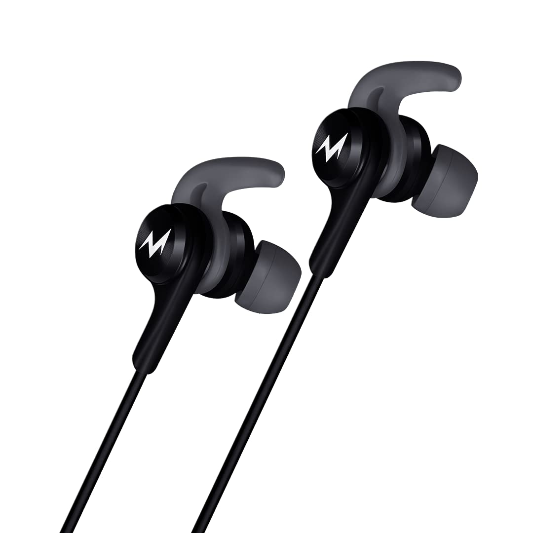 TEMPT Zoom X1 in Ear Wired Earphone with Mic, 3.5mm Audio Jack, 12mm Powerful Driver, Enhanced Bass, Noise Cancelling Headphone, 1.2m Tangle-Free Cable, for Phone/Tablet/Laptop/Desktop (Black + Grey) 1