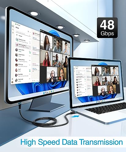 BlueRigger 8K HDMI 2.1 Cable (6FT, 8K 60Hz HDR, 4K 120Hz, High Speed 48Gbps with Ethernet, eARC, 3D, HDCP 2.3) - Compatible with PS5, Xbox, Roku, Apple TV, Switch, PC 3