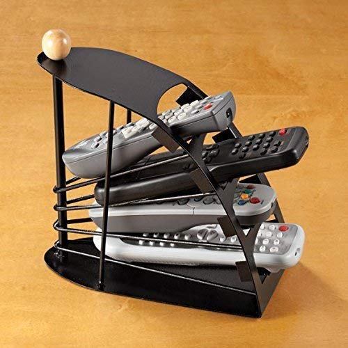 dxent 4-Slot Clear Metal Home Desk Tv Air-Conditioner Remote Control Storage Holder Organizer Stand 6