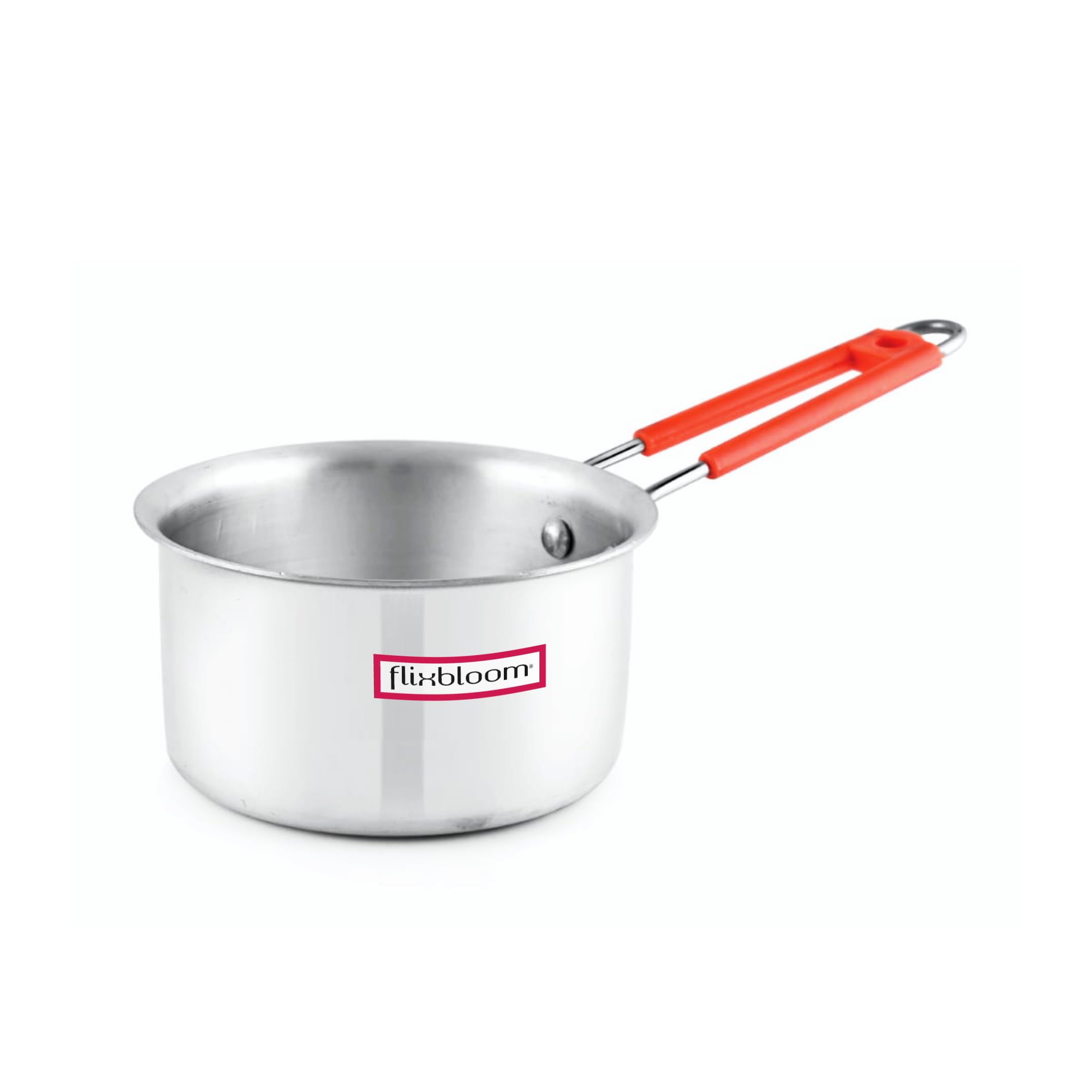 Flixbloom Gentle Silver 1.5 Litre Aluminium Kitchen Cookware LPG Gas Stove Friendly Sauce Pan for Tea, Milk, Coffee (Saucepan with Handle) (1.5 Litre) 1