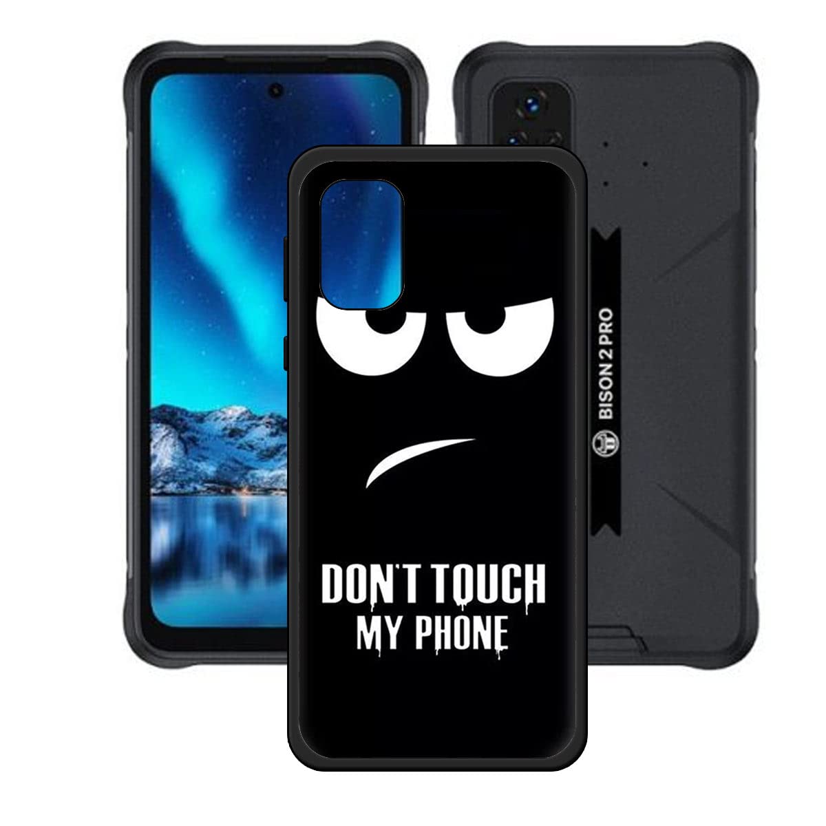 FZYM Case for Umidigi Bison 2 Pro, Soft Slim Thin Black Protective Phone Cover Flexible TPU Protection Bumper Shell Case for Umidigi Bison 2 Pro (6.5") - OP11