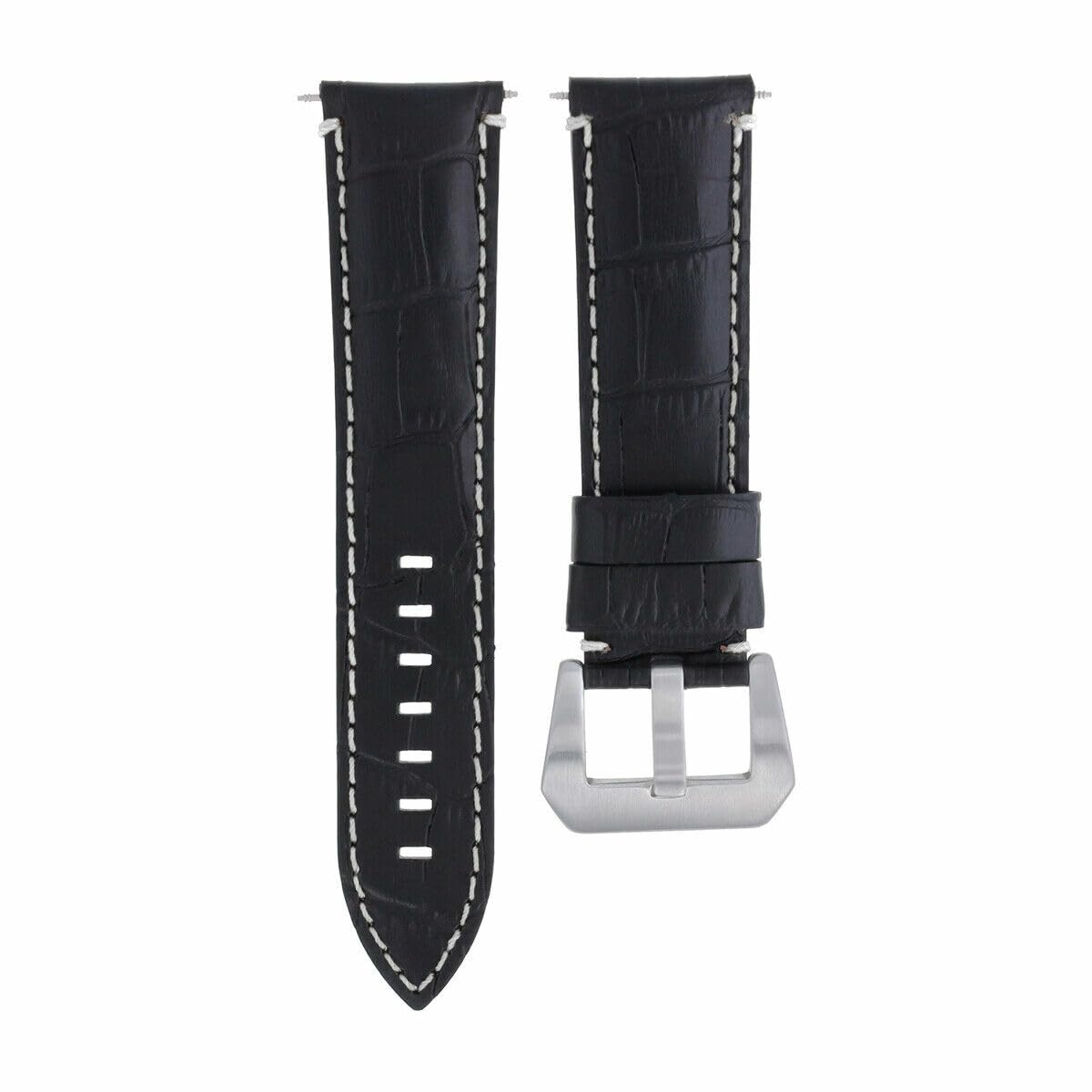 Ewatchparts 22-24mm Leather Watch Band Strap Compatible With Montblanc Timewalker Chrono Watch 3