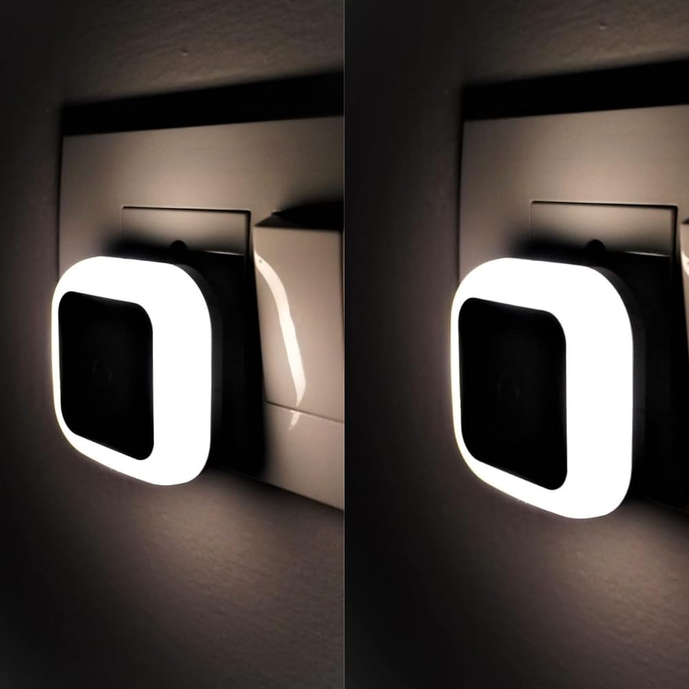 HOARD Smart Night Lamp for Bedroom Bed Side Dim Light (Pack of 2) | Smart Automatic On/Off Dim Led Lights | Energy Saving 0.5W Lamp for Hallway, Stairs, Kitchen & Bathroom 1