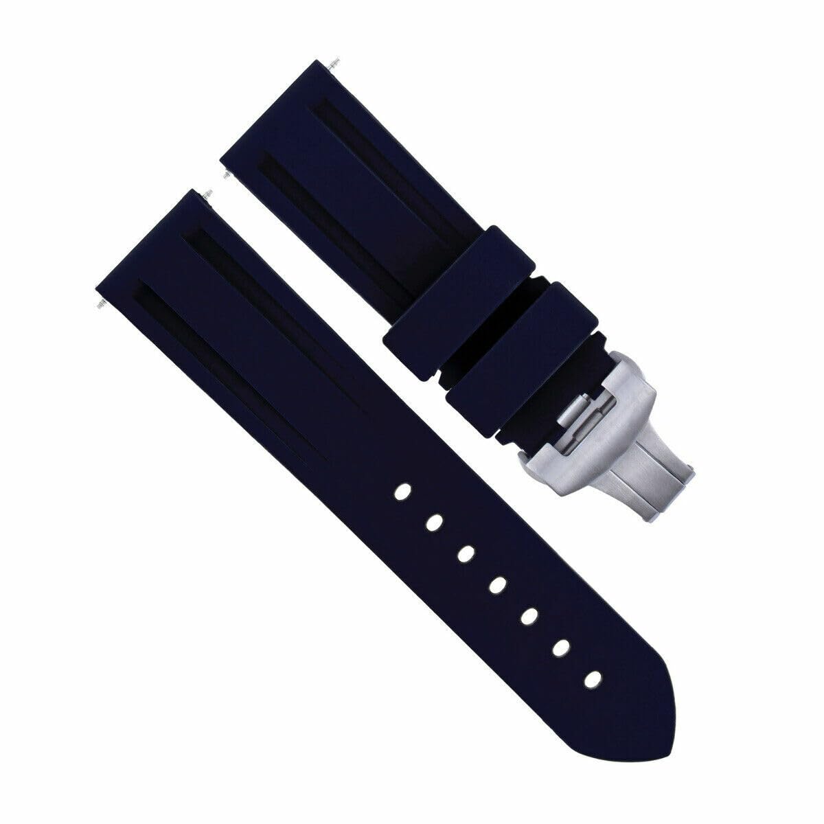 Ewatchparts 22mm - 24mm Rubber Diver Watch Band Strap Compatible With Panerai GMT Marina Luminor Radiomir 5
