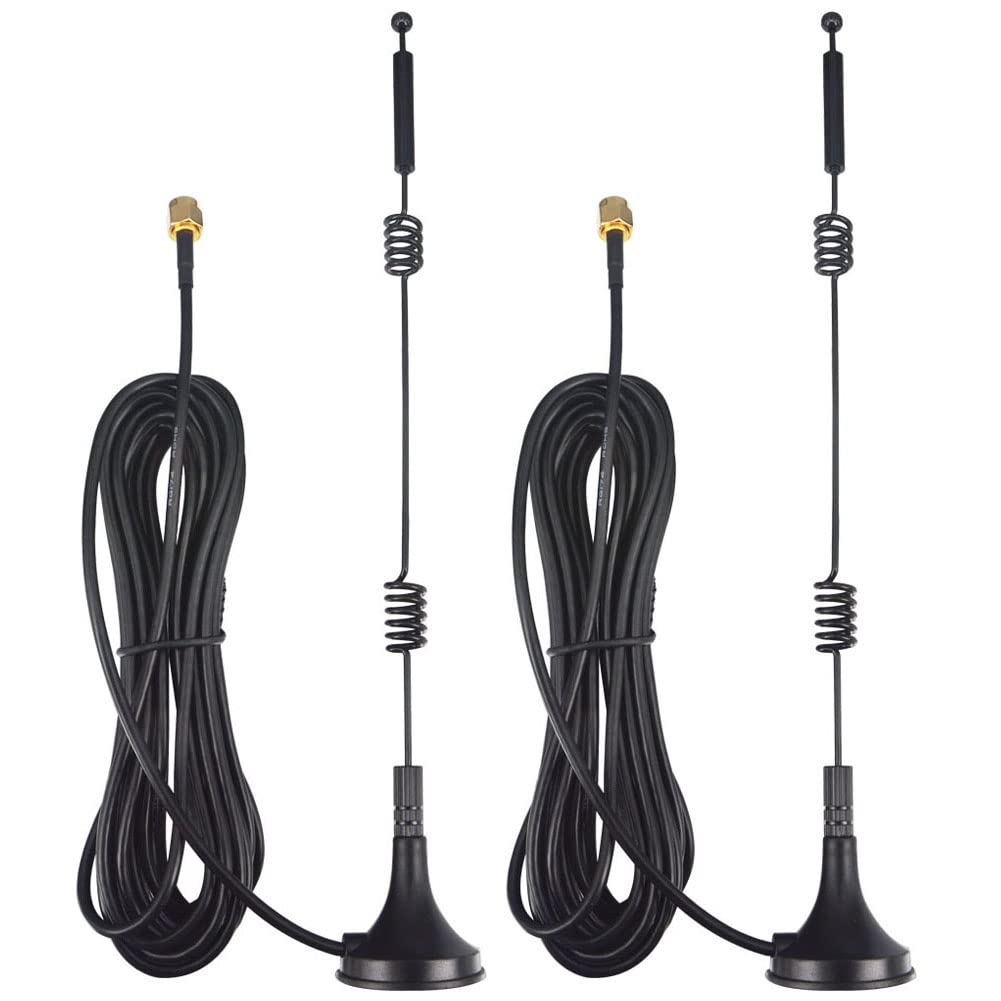 Dual Band WiFi Antenna 2.4GHz 5GHz 5.8GHz 9dBi Magnetic Base MIMO SMA Male Antenna for WiFi Router Wireless Router Gateway Network Card USB Adapter Security IP Camera Pack of 2 1