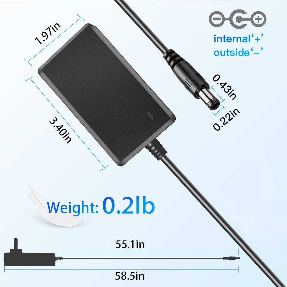 5V 3A Power Supply Adapter AC 100-240V to DC 5V Power Cord with 5.5mmx 2.5mm Plug for LED Lights CCTV Security Camera TV Box 3