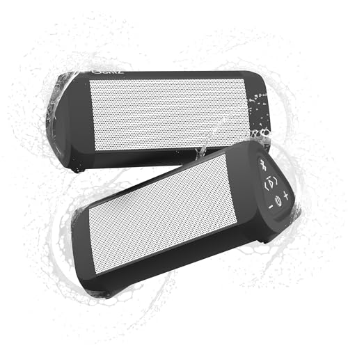 OontZ Ultra Portable Bluetooth Speaker 5.0, 2 Pack - IPX7 Waterproof, 14W Sound, 20-Hr Battery, 100ft Wireless Range, Deep Bass and Clear Audio, Durable Shower Speaker for Pool or Beach (White) 1