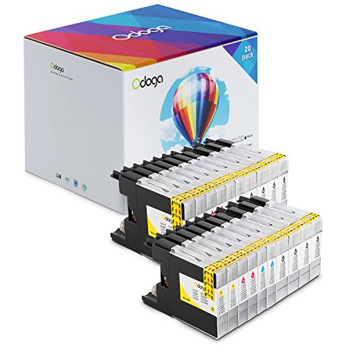 Odoga Ink Cartridge LC-75 LC-71 High Yield Combo Pack Replacement for for Brother MFC-J430W J825DW J435W J6710W J835DW J5910DW [8 Black, 4 Cyan, 4 Magenta, 4 Yellow]
