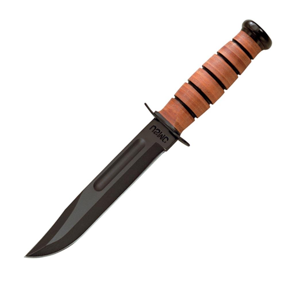 KA-BAR Full-Size U.S.M.C. Straight Edge Knife Brown, Large 1