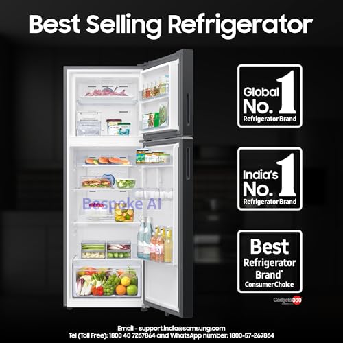 Samsung 350 L, 3 Star, Convertible 5-in-1, Digital Inverter, Frost Free Double Door, WiFi Enabled Bespoke AI Refrigerator (RT38DG5A4DBXHL, Luxe Black) 4