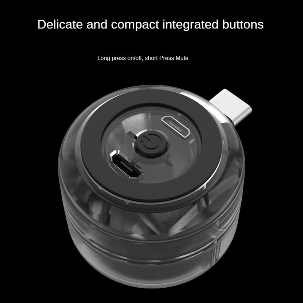 korvre Portable Mini Speaker Universal Type-C Sound Box Type-C Plug in Mobile Phone Amplifier External Wired Home Clear 6