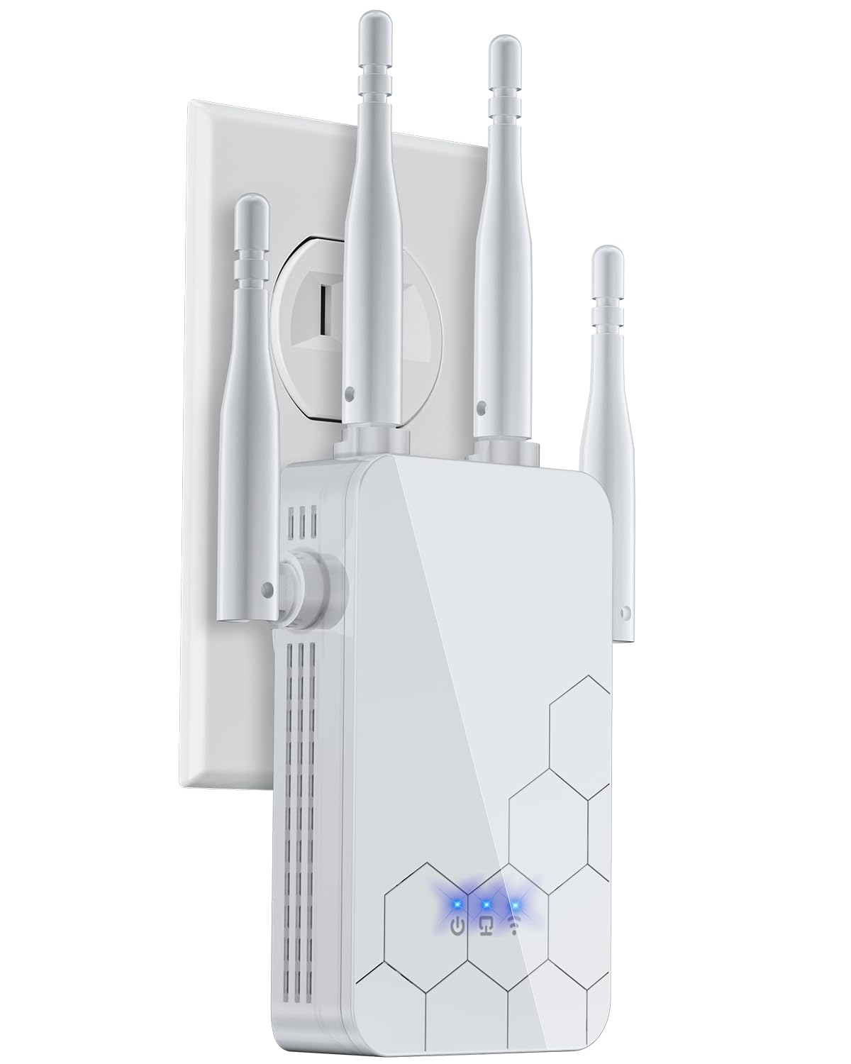 WiFi Extender Internet Booster, 10000 Sq.ft Long Range Repeater Wireless Routers Amplifier, Mesh Wi-Fi 80% Faster, 1 Tap Setup, Broader Than Ever, Support More Network Devices at Home 1