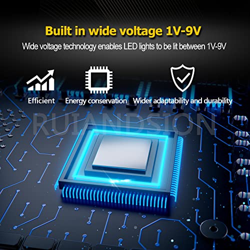 Ruiandsion E10 LED Flashlight Bulbs 1-9V Miniature Screw Indicator Light Bulbs Upgrade for Flashlights Bike Work Lights Microscope Lamp (Pack of 2) 3