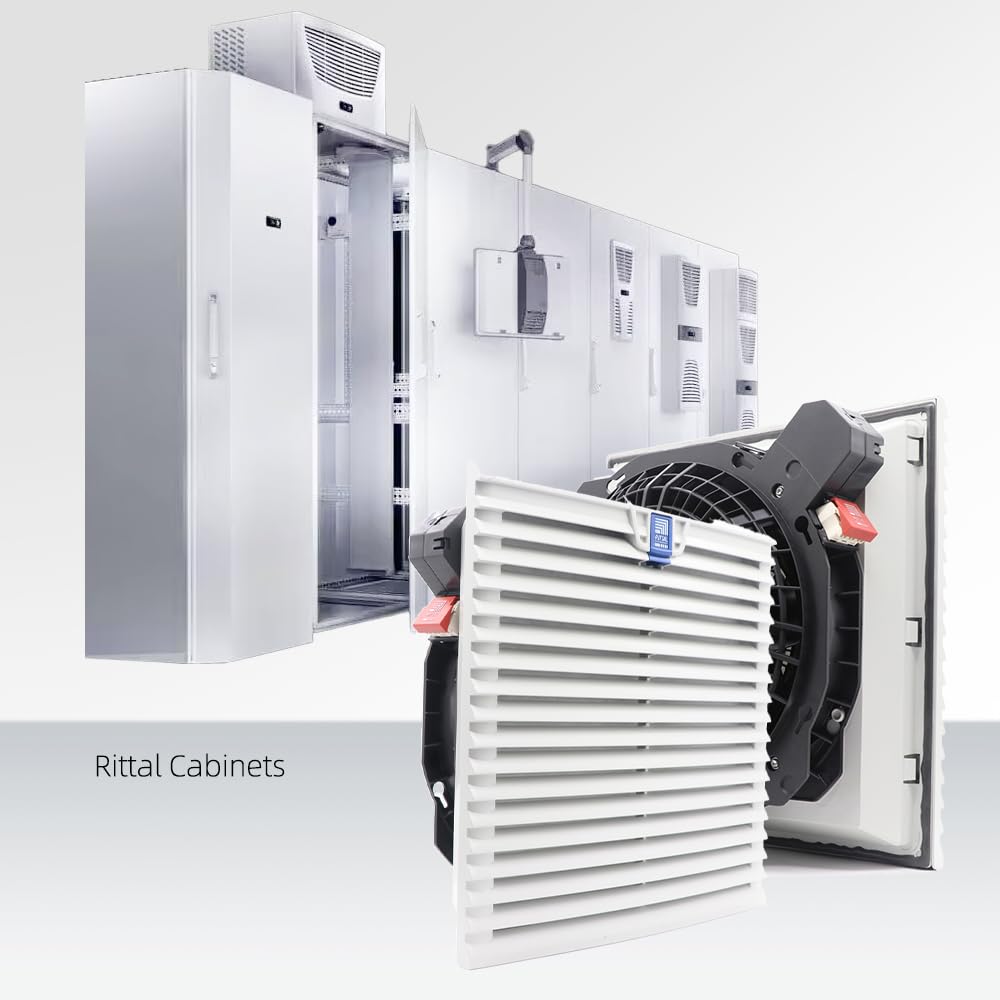 K2E200-AH20-05 eBm Papst 200mm AC Axial Fan K2E200AH2005 0.37A 230V 70W High Airflow Filter Unit Axial Cooling Fans, 2700 RPM Industrial Cooling Fan for Cabinet SK3243.100 5