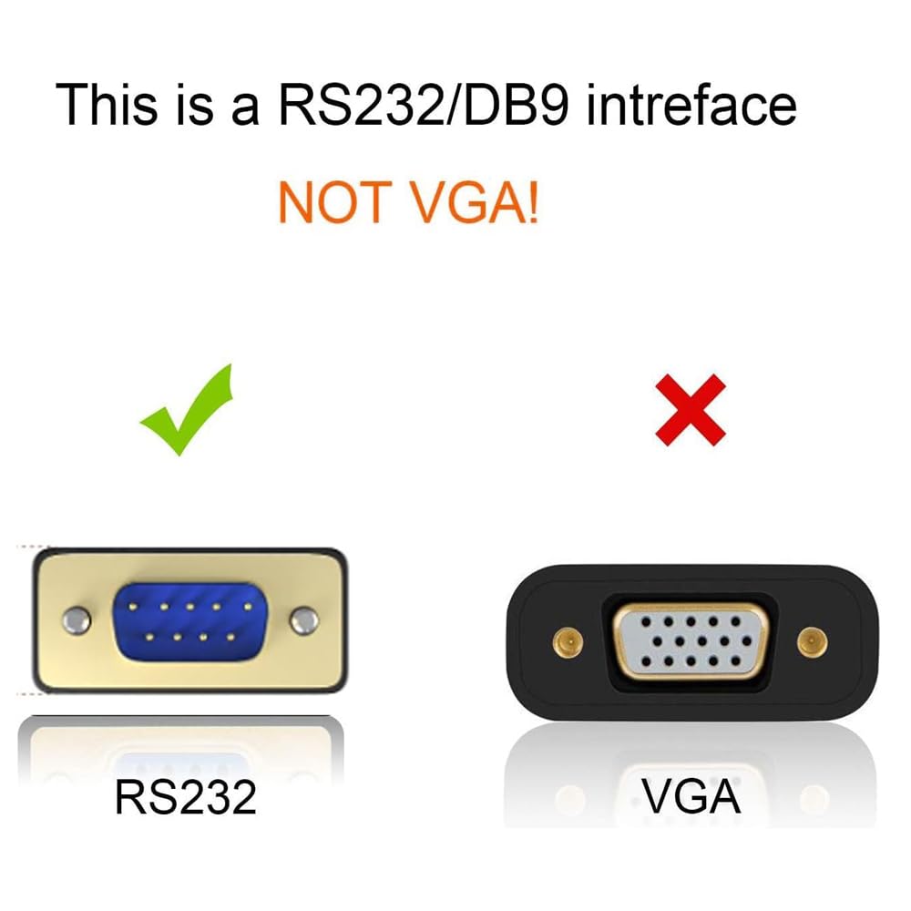 Feanteek USB to RS232 Adapter Cable CHIPI-X10 with FT232R Chip USB to DB9 Serial Cable for Windows 11,10, 8, 7, Vista, XP,Linux and Mac OS(10CM) 6
